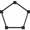 area, curve, dot, figure, map, object, pentagon