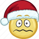 cartoon, christmas, emoji, hat, holiday, santa