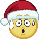 cartoon, christmas, emoji, hat, holiday, santa