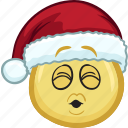 cartoon, christmas, emoji, hat, holiday, santa