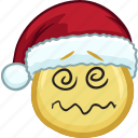 cartoon, christmas, emoji, hat, holiday, santa