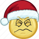 cartoon, christmas, emoji, hat, holiday, santa