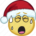 cartoon, christmas, emoji, hat, holiday, santa