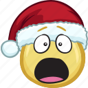 cartoon, christmas, emoji, hat, holiday, santa