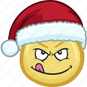 cartoon, christmas, emoji, hat, holiday, santa