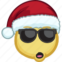 cartoon, christmas, emoji, hat, holiday, santa