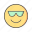 cool, emoticon, emoji 