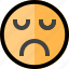 emoji, emoticon, sad 