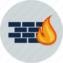 brick, fire, firewall, flame, network, security, wall