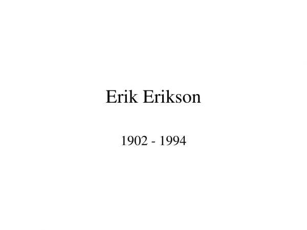 Erik Erikson