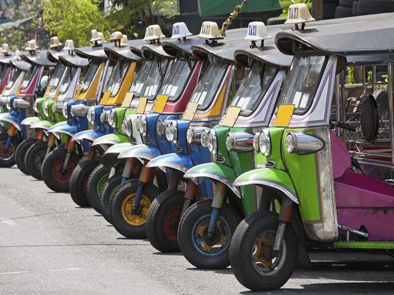 Row of Tuk Tuks in Bangkok