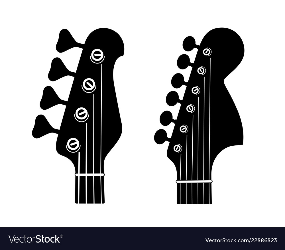 Electric Bass Guitar Headstock Logos