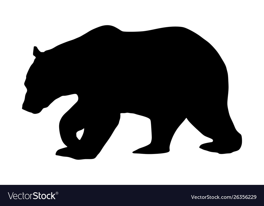 Walking Bear Silhouette SVG