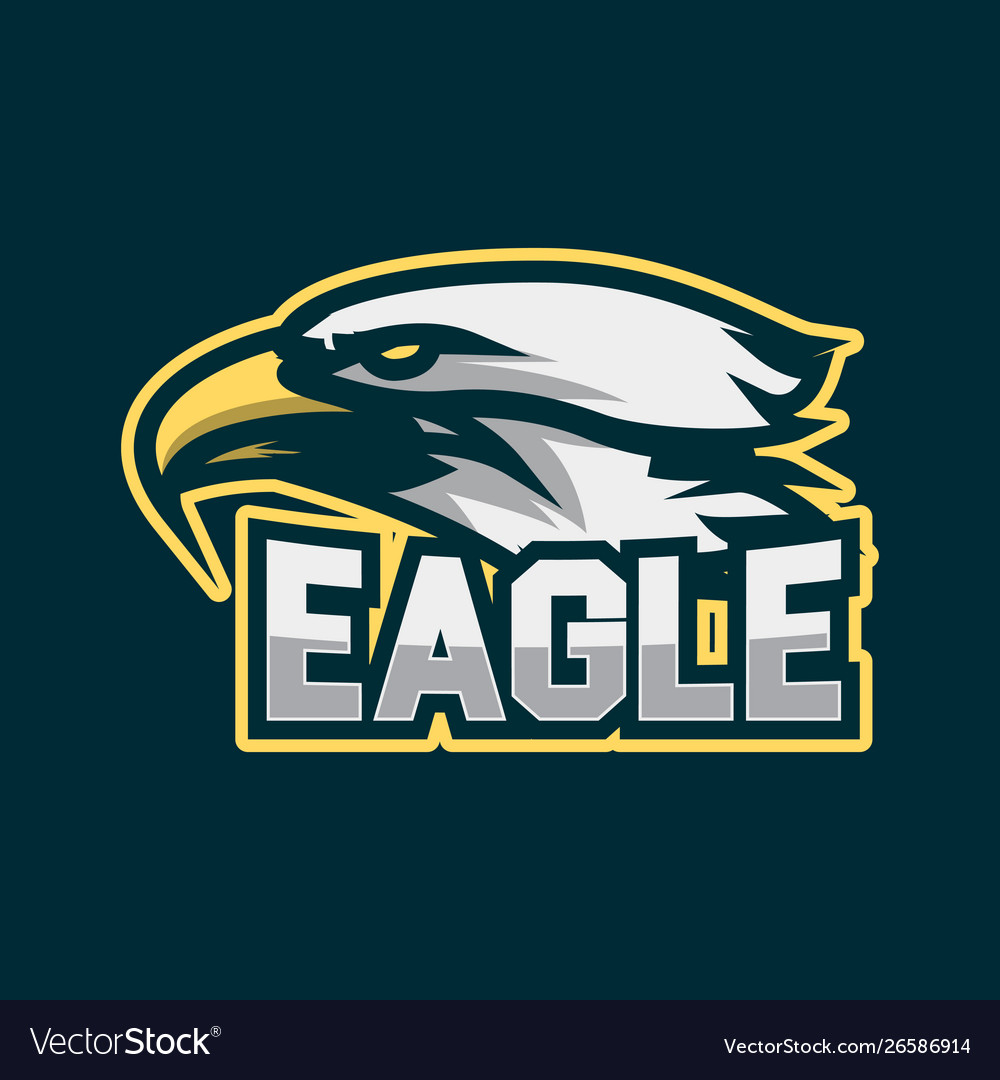 Eagle esport gaming logo design head logo Vector Image