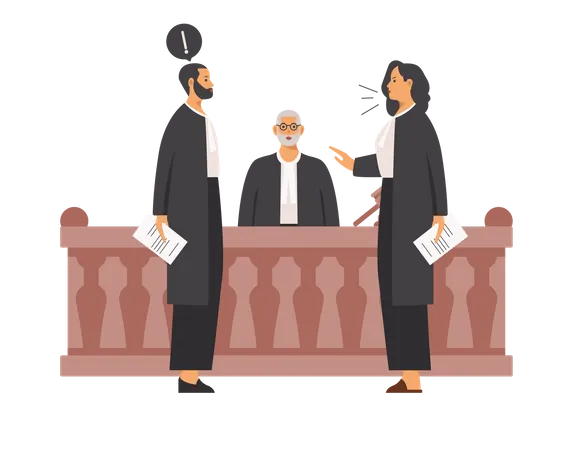 Free Lawyers arguing with each other  Illustration