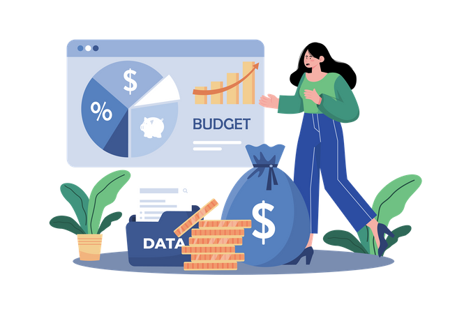 A budget outlines projected income and expenses  Illustration