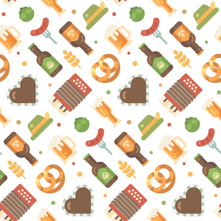 Beer festival pattern  Illustration