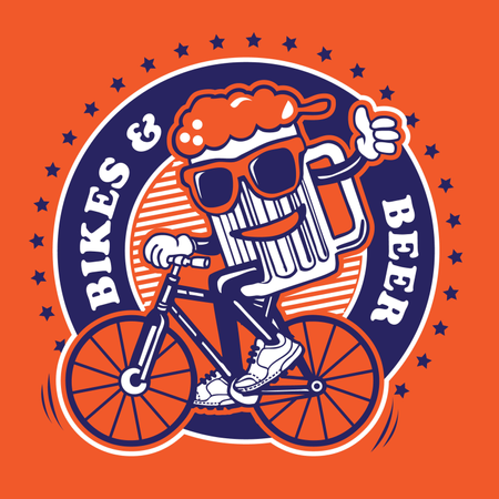 Bike & Beer  Illustration