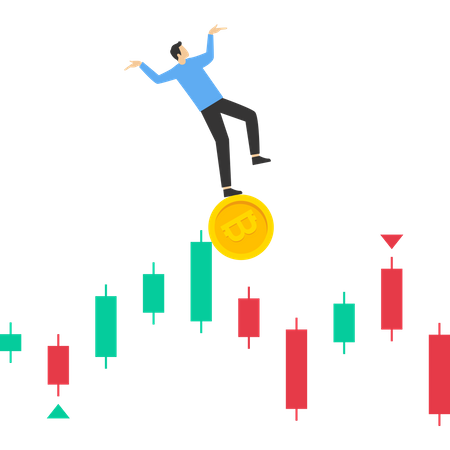 Bitcoin market hit by a price crash  Illustration