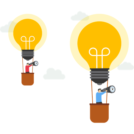 Business people search for idea  Illustration