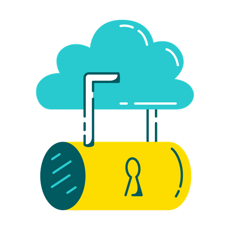 Cloud Data Is Protected  Illustration