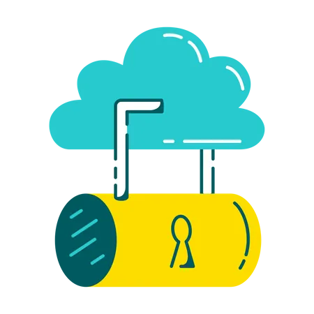 Cloud Data Is Protected  Illustration