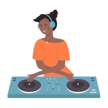 Dj Girl  Illustration