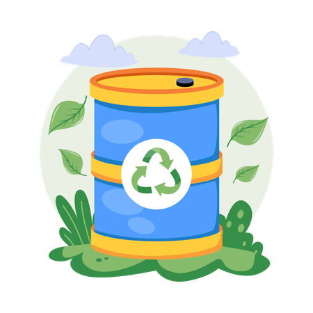 Ecological Barrel  Illustration