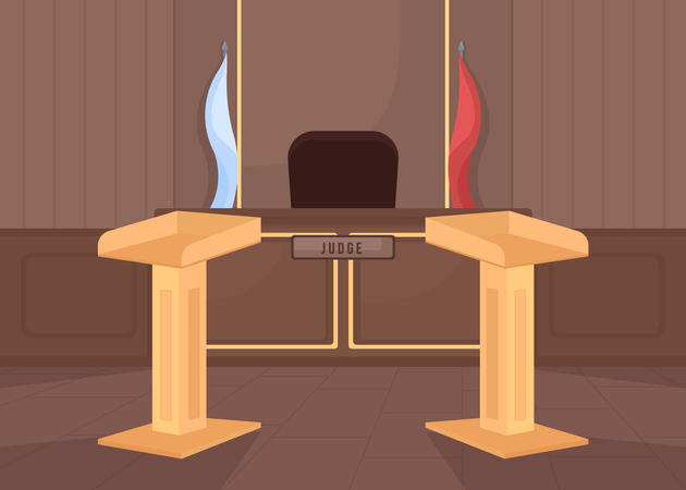 Empty court room  Illustration