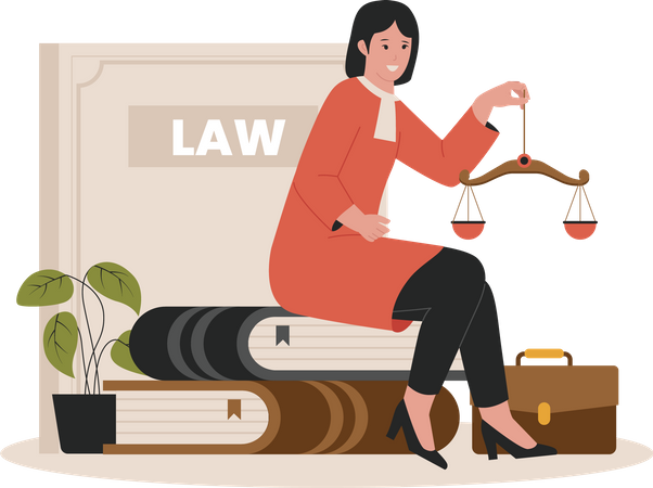 Female lawyer  Illustration