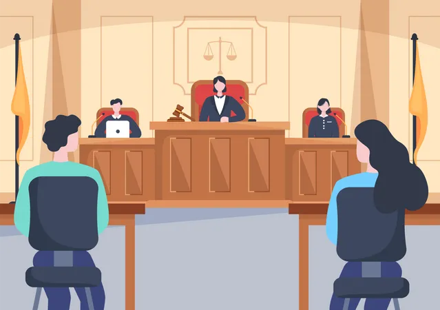 Judges and Witness  Illustration