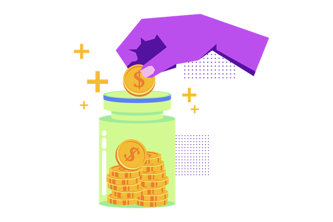 Money Savings  Illustration