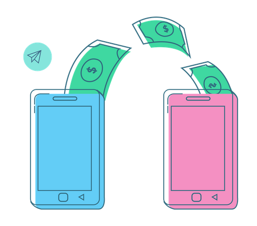 Money transfer App  Illustration