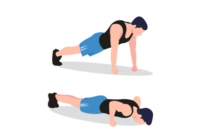 638 Push Up Technique Illustrations - Free in SVG, PNG, EPS - IconScout