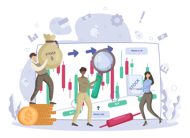 Stock market analysis  Illustration