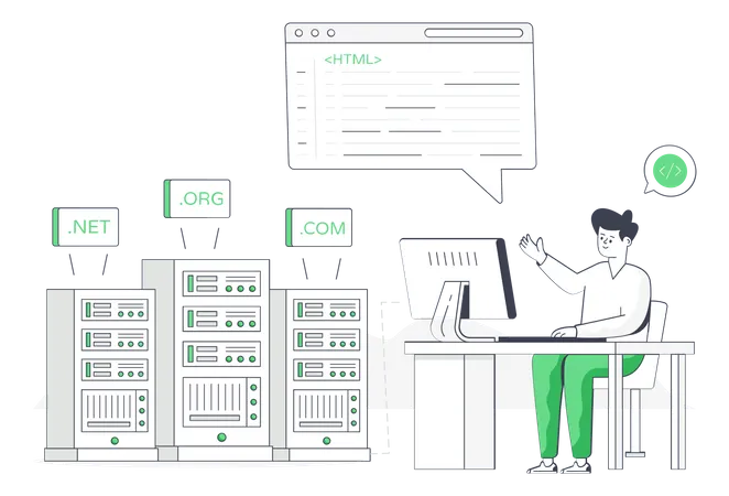 Web Hosting  Illustration