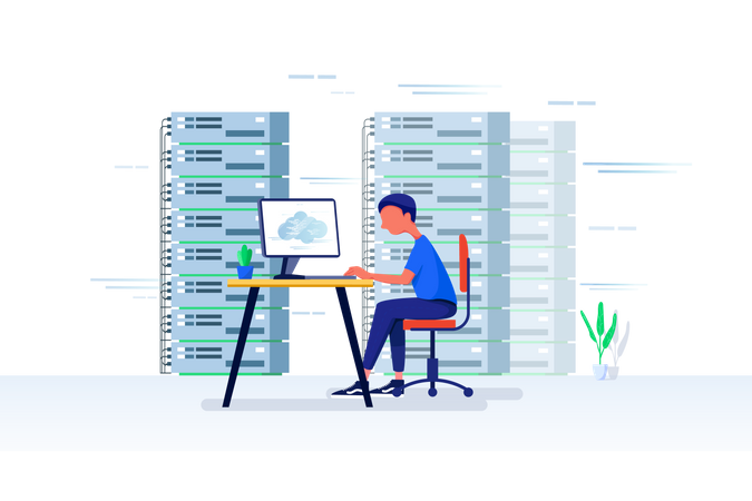 Web hosting  Illustration