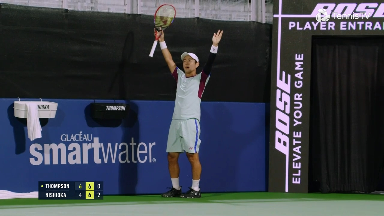 Hot Shot: Nishioka's backhand you have to see to believe