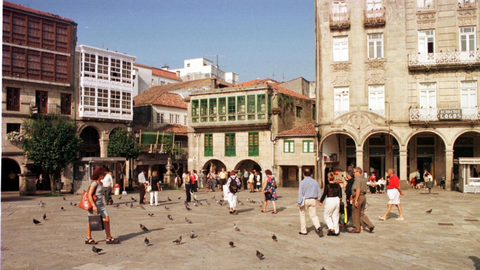 PLAZA DE LA HERRERIA EN EL CASCO VELLO DE PONTEVEDRA