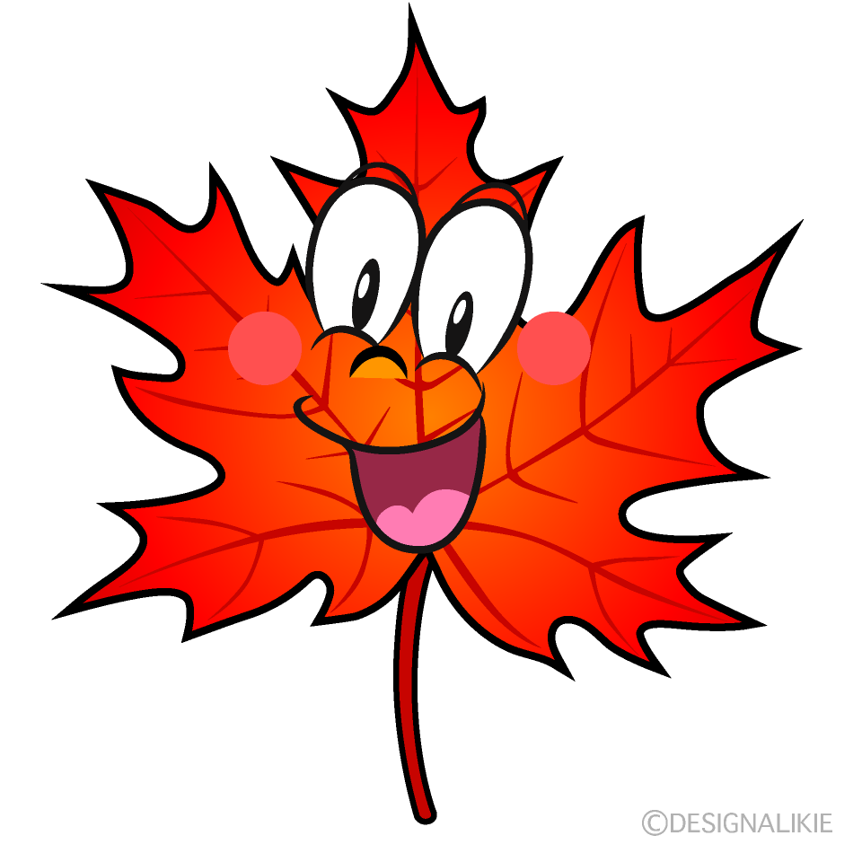 Surprising Fall Leaves Cartoon Character Image