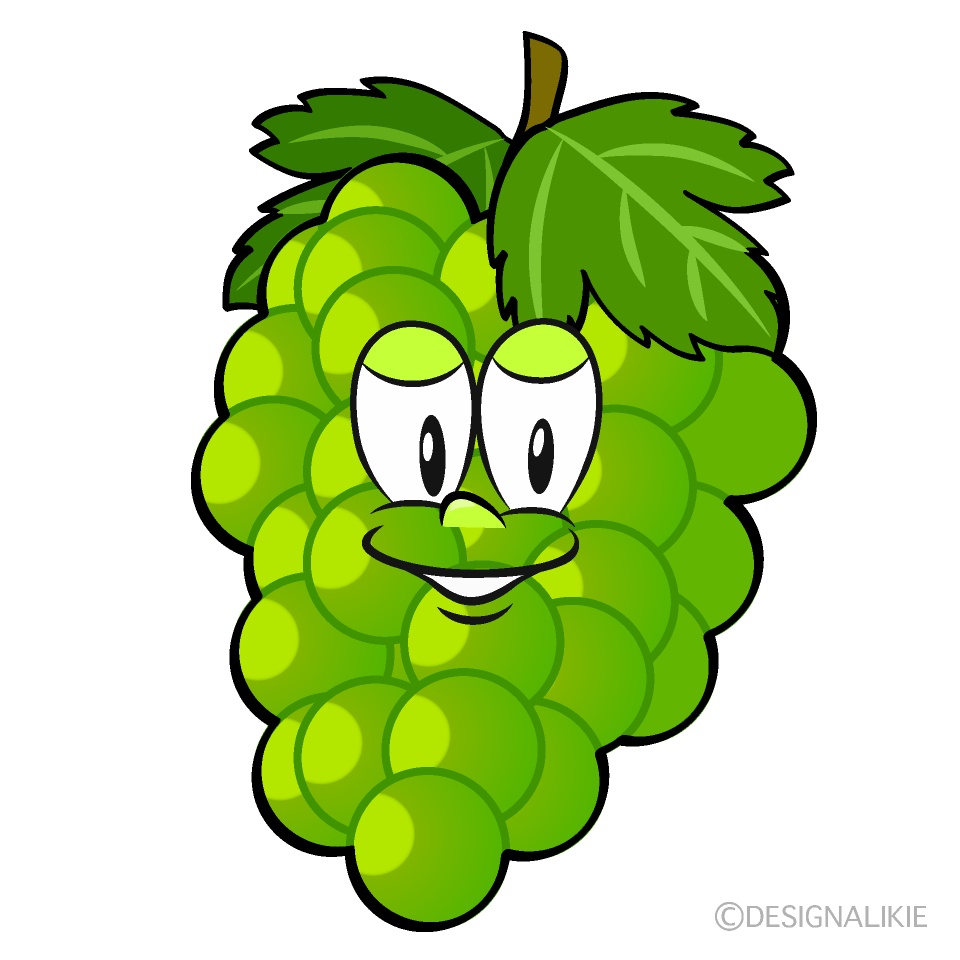 Green Grape Cartoon Character Image