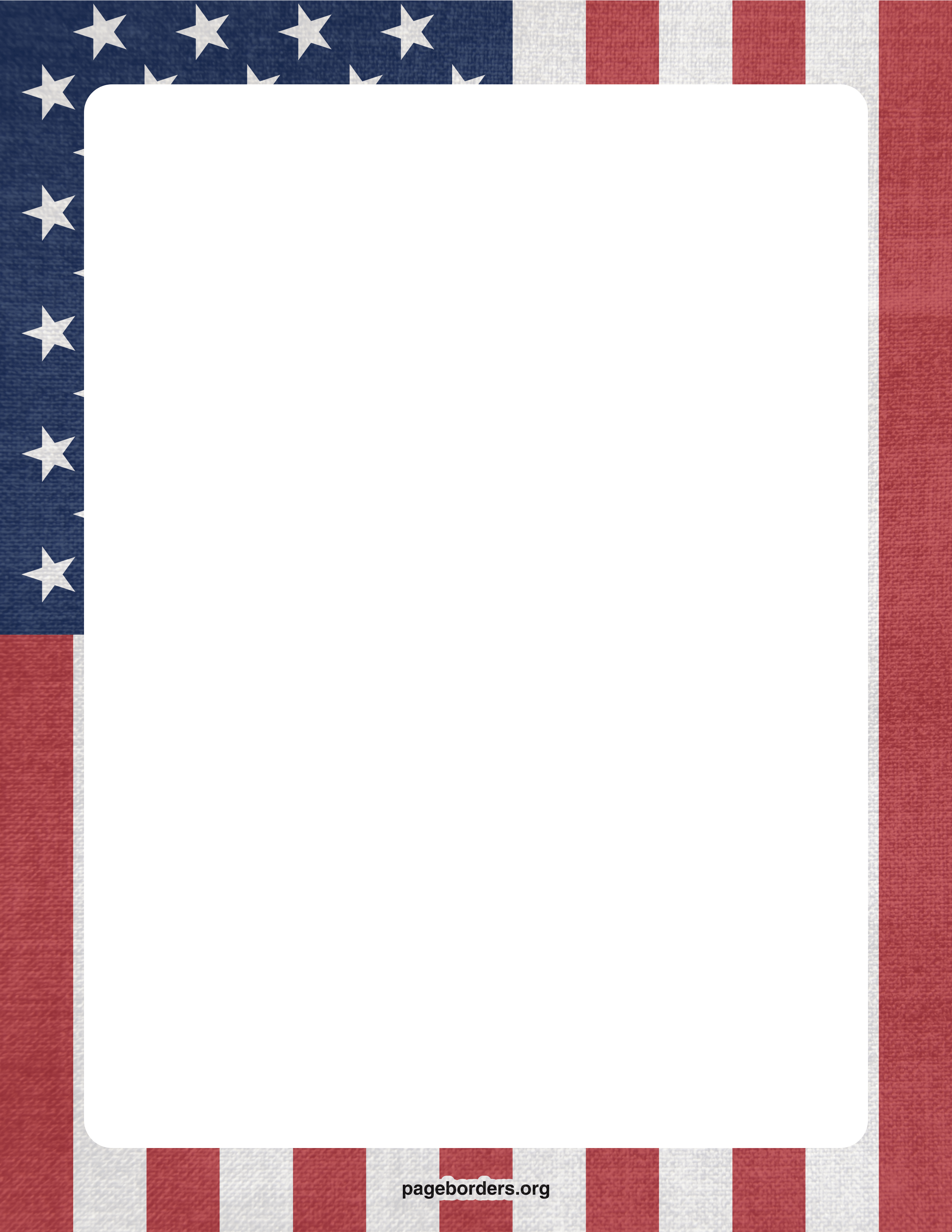 American Flag Page Border - Cliparts.co image.