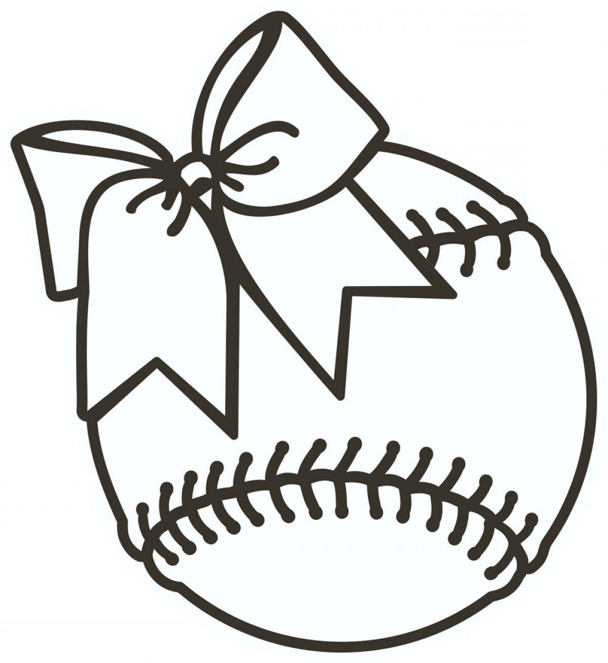 Softball Clipart Black And White.