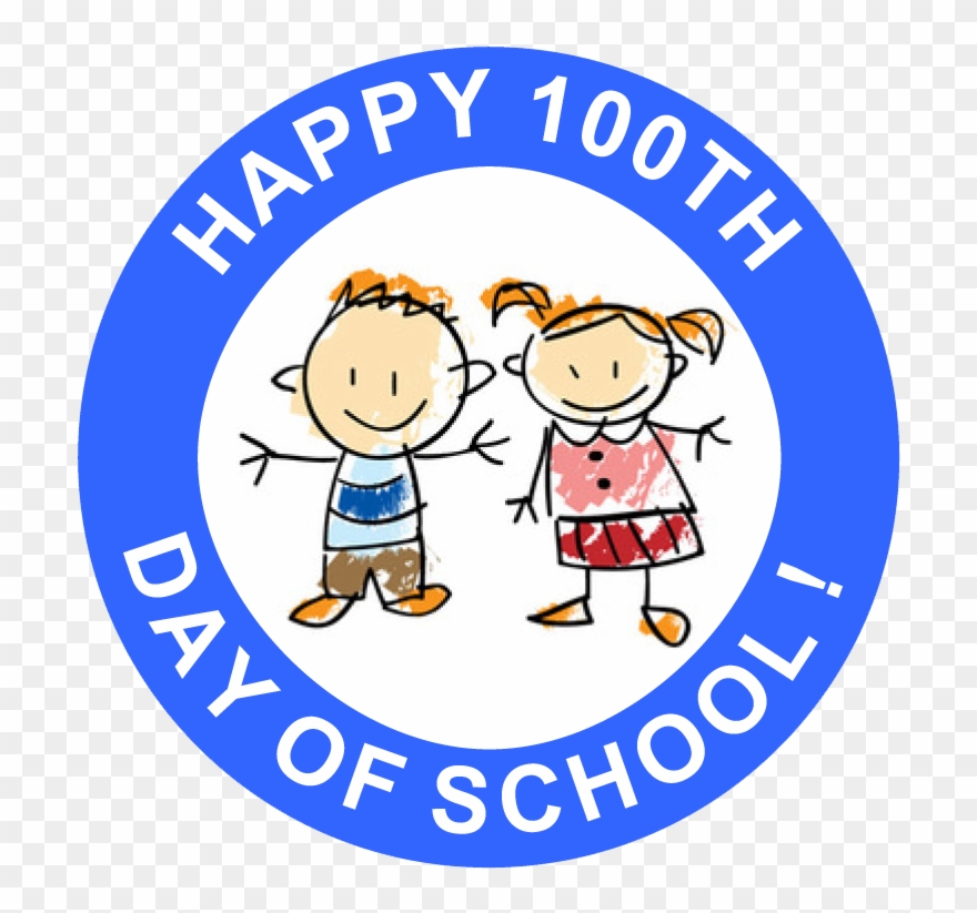 Happy 100th Day Of School Free Printable Stickers.