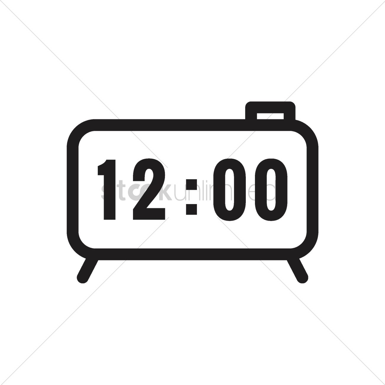 Digital Clock Clipart.