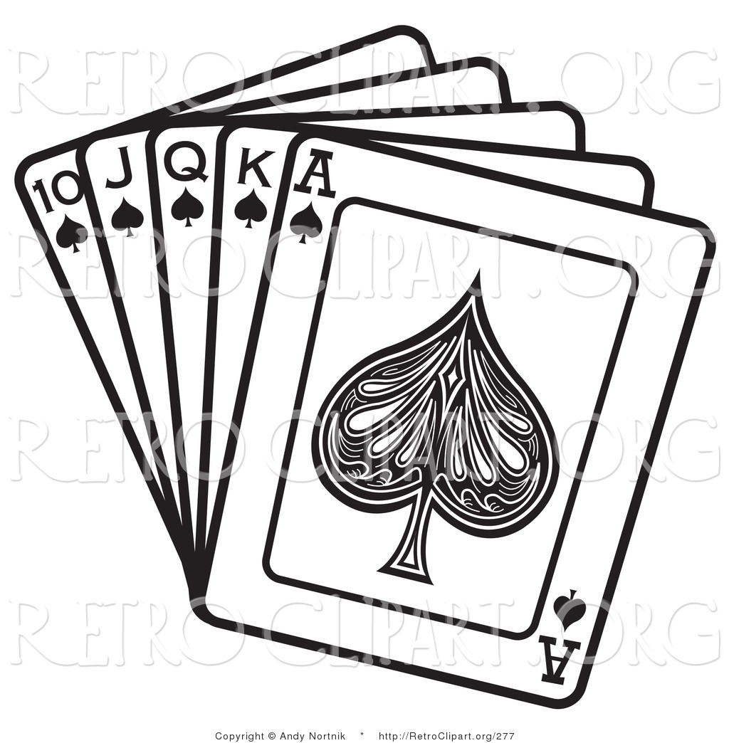 Playing Card Clipart Black And White.