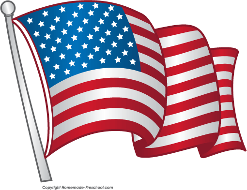 American flag 1700s clipart.