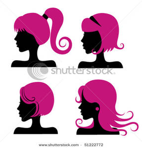 Pink Wigs Clipart Picture.