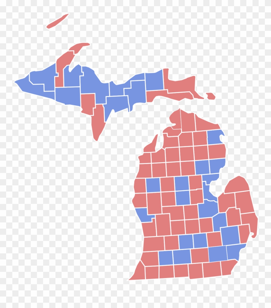 Michigan Counties 2016 Election Clipart (#1954632).