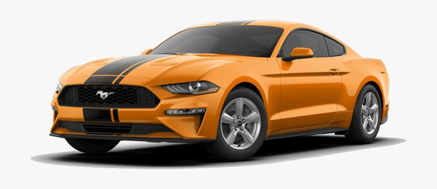 Orange Ford Mustang Png Clipart.